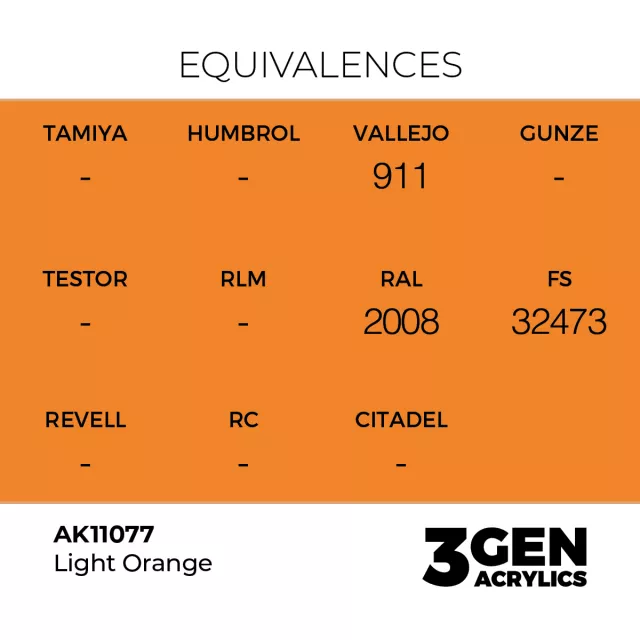 AK 3Gen (Light Orange - Akril) – alapszín, világosnarancs - AK-Interactive