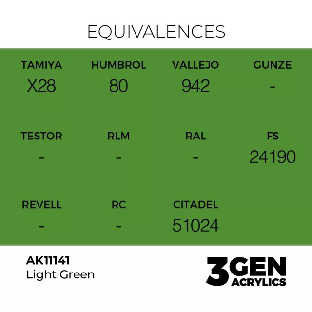 AK 3Gen (Light Green - Akril) – alapszín, világoszöld - AK-Interactive