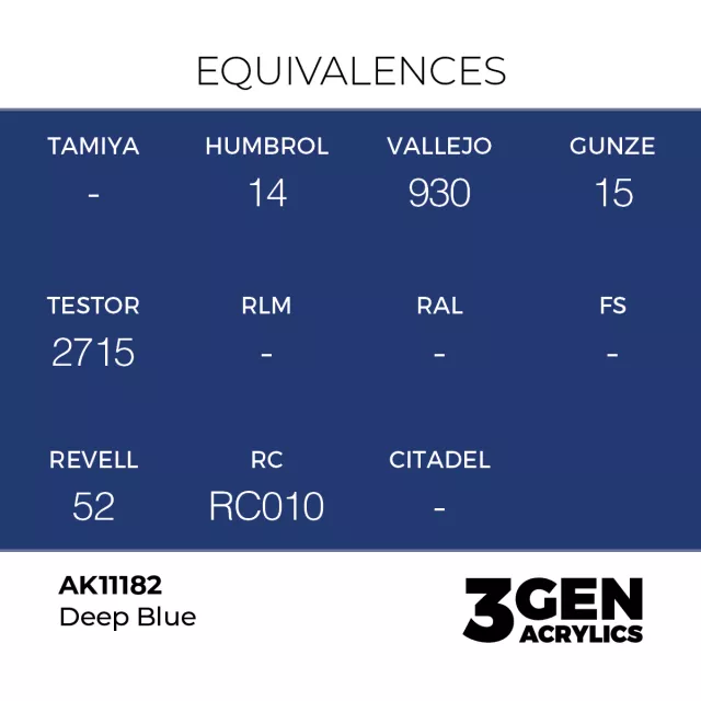AK 3Gen (Deep Blue - Intense) – alapszín, mélykék - AK-Interactive
