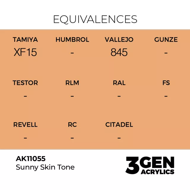 Alapfesték AK 3Gen (Sunny Skin Tone - Acrylic) - meleg bőrtónus - AK-Interactive