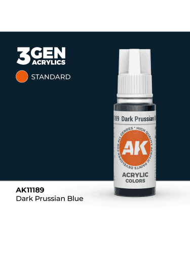 Alapfesték AK 3Gen (Dark Prussian Blue - Acrylic) - sötét poroszkék