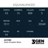 AK 3Gen (Dark Prussian Blue - Akril) – alapszín, sötét porosz kék - AK-Interactive