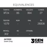 AK 3Gen (Dark Grey - Akril) – alapszín, sötétszürke - AK-Interactive