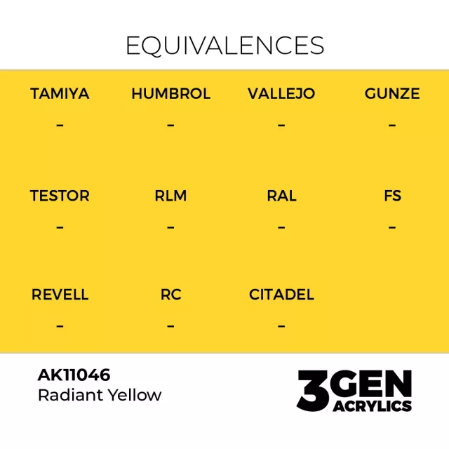 AK 3Gen (Radiant Yellow - Akril) – alapszín, ragyogó sárga - AK-Interactive