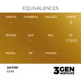 AK 3Gen (Gold – Metallic) – alapszín, arany - AK-Interactive