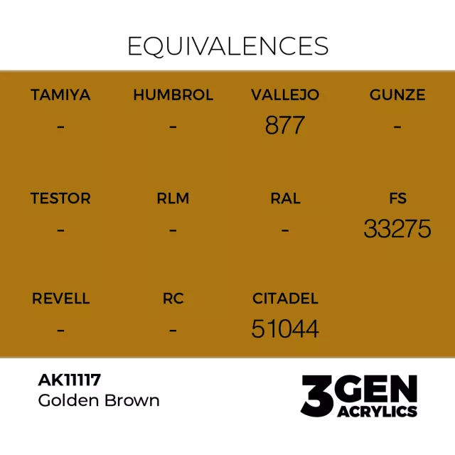 AK 3Gen (Golden Brown - Akril) – alapszín, aranybarna - AK-Interactive