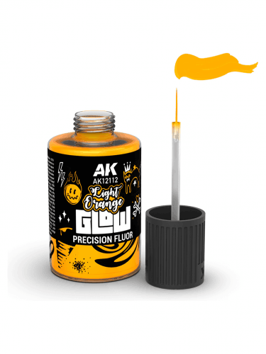 AK fedőfesték – Light Orange Glow Precision Fluor (világos narancssárga)