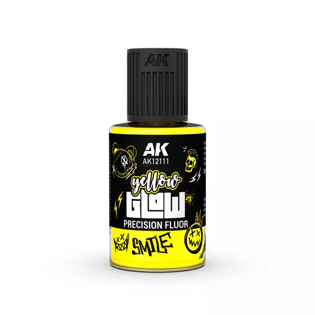 AK fedőfesték – Yellow Glow Precision Fluor (sárga) - AK-Interactive