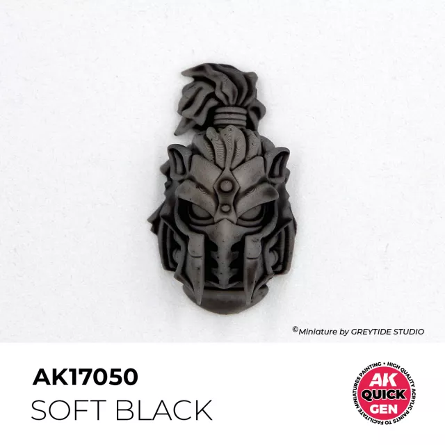 AK Quick Gen (Soft Black) - kontrasztfesték, lágy fekete - AK-Interactive