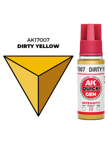 Kontrasztfesték AK Quick Gen (Dirty Yellow) - tompa sárga