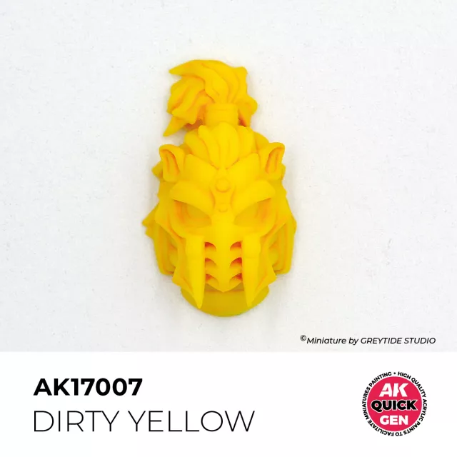 Kontrasztfesték AK Quick Gen (Dirty Yellow) - tompa sárga - AK-Interactive