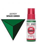 Kontrasztfesték AK Quick Gen (Space Green) - asztrozöld