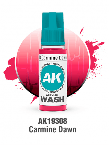 AK Wash (Carmine Dawn) - bemosó festék (wash), kárminpiros