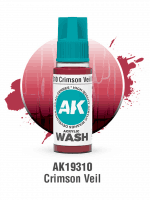 Árnyékoló festék AK Wash (Crimson Veil) - kárminvörös fátyol