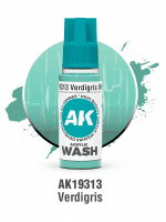 Árnyékoló festék AK Wash (Verdigris) - rézrozsda