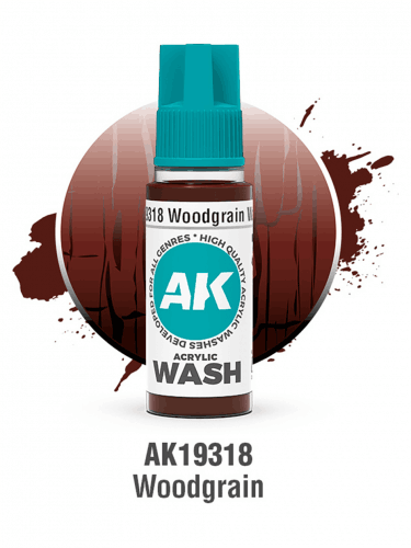 Árnyékoló festék AK Wash (Woodgrain) - famintázat