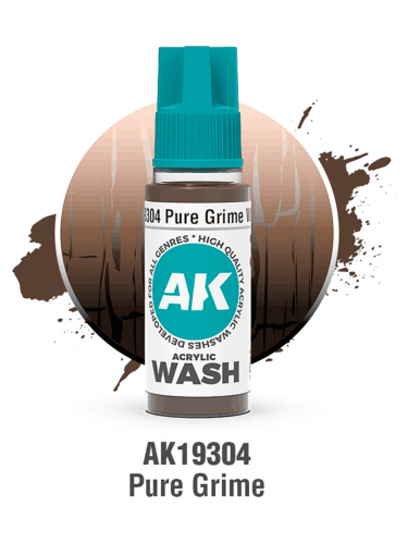 Árnyékoló festék AK Wash (Pure Grime) - koszos barna-szürke