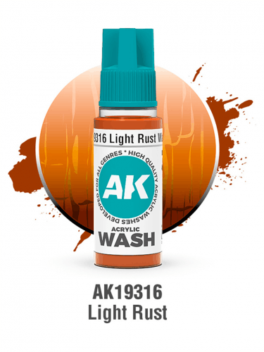 Árnyékoló festék AK Wash (Light Rust) - világos rozsda
