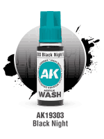 Árnyékoló festék AK Wash (Black Night) - sötétfekete
