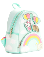 Hátizsák Pusheen x Hello Kitty - Balloons and Rainbow Mini Backpack (Loungefly)