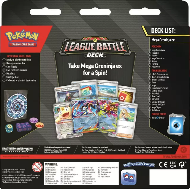 Kártyajáték Pokémon TCG: Mega Greninja ex League Battle Deck - TCG gyűjthető kártyajáték
