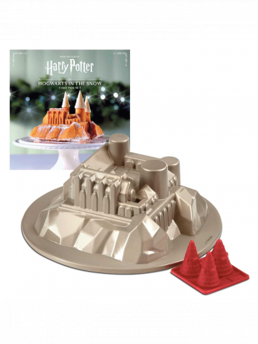 Ajándék szett Harry Potter - Forma torta számára Hogwarts + Szakácskönyv ENG