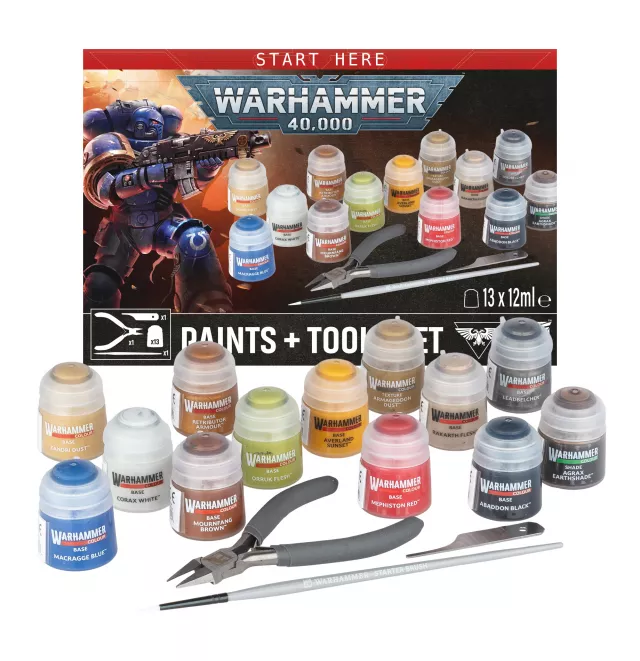Warhammer 40,000 - Paints + Tools Set - Asztali játék