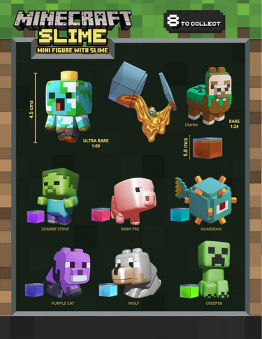 Figura Minecraft - Slime (véletlenszerű választás)