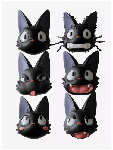 Mágnes Ghibli (Kiki's Delivery Service) - Jiji Face Blind Box (véletlenszerű választás)