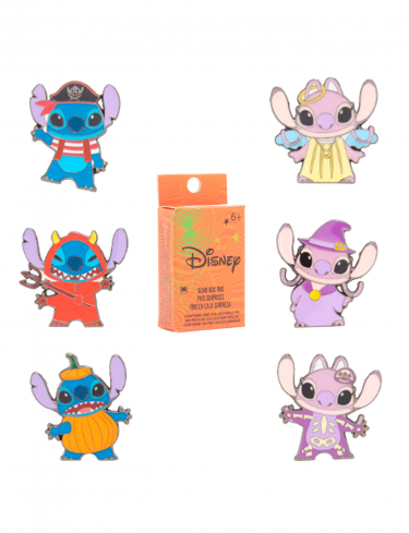 Jelvény Disney: Stitch & Angel Halloween - véletlenszerű választás (Funko Loungefly Pins)