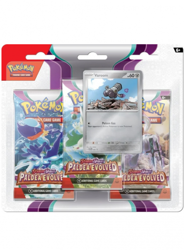 Kártyajáték Pokémon TCG: Scarlet & Violet - Paldea Evolved 3-Pack Blister booster (Varoom)