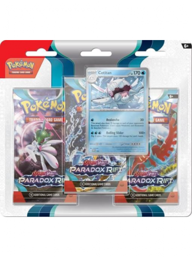 Kártyajáték Pokémon TCG: Scarlet & Violet - Paradox Rift 3-Pack Blister booster (Cetitan)