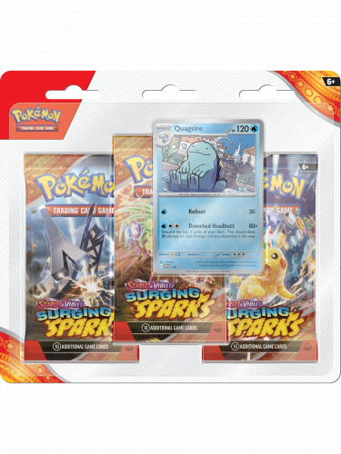 Kártyajáték Pokémon TCG: Scarlet & Violet - Surging Sparks 3-Pack Blister booster (Quagsire)