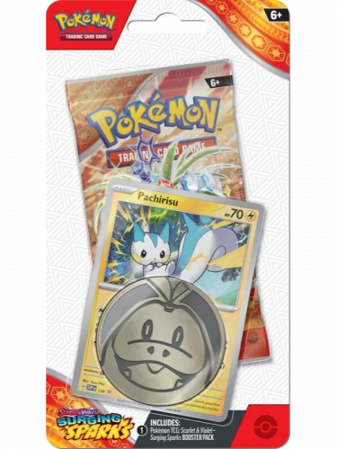 Kártyajáték Pokémon TCG: Scarlet & Violet - Surging Sparks Checklane Blister booster (Pachirisu)