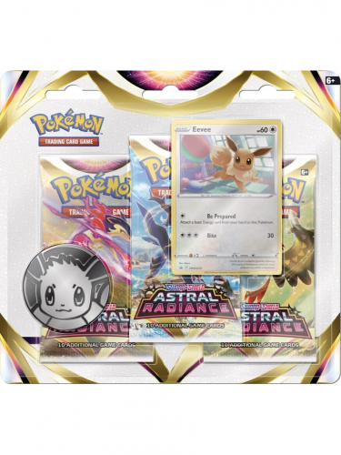 Kártyajáték Pokémon TCG: Sword & Shield Astral Radiance - 3-Pack Blister booster (Eevee)