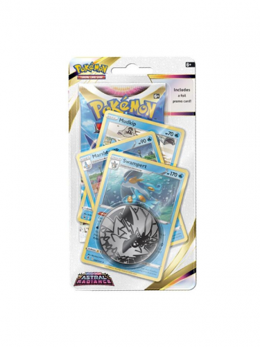 Kártyajáték Pokémon TCG: Sword & Shield Astral Radiance - Premium Checklane Blister booster (Swampert)
