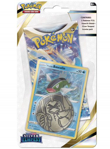 Kártyajáték Pokémon TCG: Sword & Shield Silver Tempest - Checklane Blister booster (Hisuian Basculin)