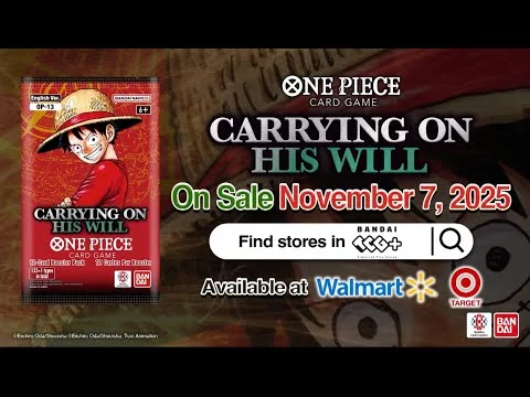 The ONE PIECE CARD GAME BOOSTER: CARRYING ON HIS WILL [OP-13]  Trailer