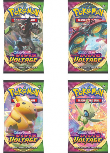 Kártyajáték Pokémon TCG: Sword and Shield Vivid Voltage - Booster (10 karet)