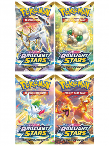 Kártyajáték Pokémon TCG: Sword & Shield Brilliant Stars - booster (10 karet)