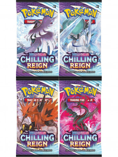 Kártyajáték Pokémon TCG: Sword & Shield Chilling Reign - booster (10 karet)