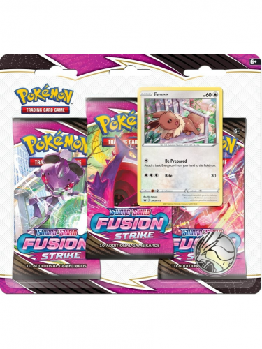 Kártyajáték Pokémon TCG: Sword & Shield Fusion Strike - 3-Pack Blister booster (Eevee)