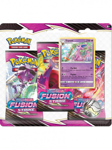 Kártyajáték Pokémon TCG: Sword & Shield Fusion Strike - 3-Pack Blister booster (Espeon)