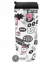 Utazó bögre BT21 - Music