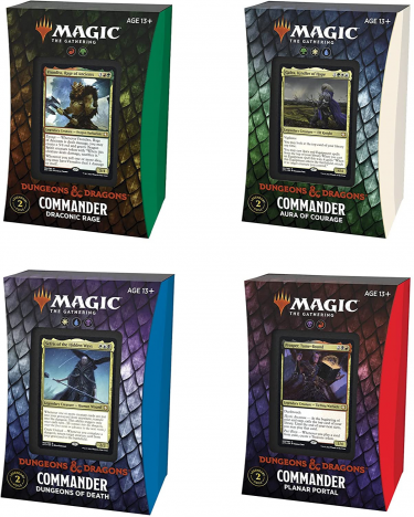 Kártyajáték Magic: The Gathering Dungeons and Dragons: Adventures in the Forgotten Realms - Commander Deck Set (4 balíčky)