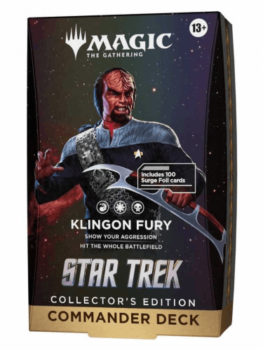 Kártyajáték Magic: The Gathering - Star Trek - Klingon Fury Collector's edition Commander Deck