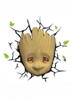 Lámpa Marvel - Baby Groot Face 3D