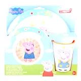 Nádobí dětské Prasátko Peppa - talíř, miska a sklenice