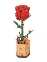 Építőkészlet - Vörös rózsa (fa)