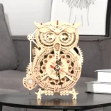 Stavebnice - Hodiny Sova (dřevěná)